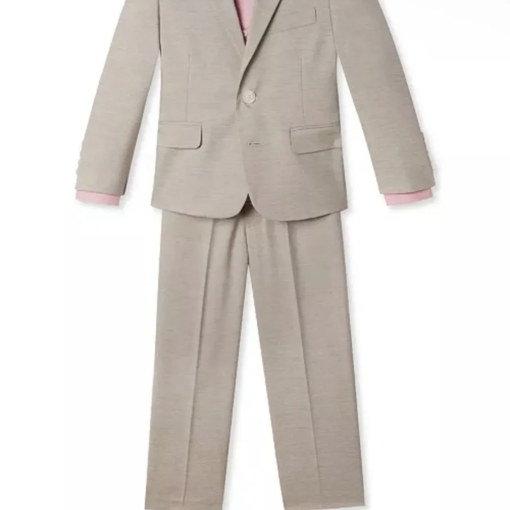 Calvin Klein Beige Suit with White Buttons - Picture 3 of 4